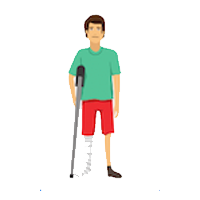 Injured man icon